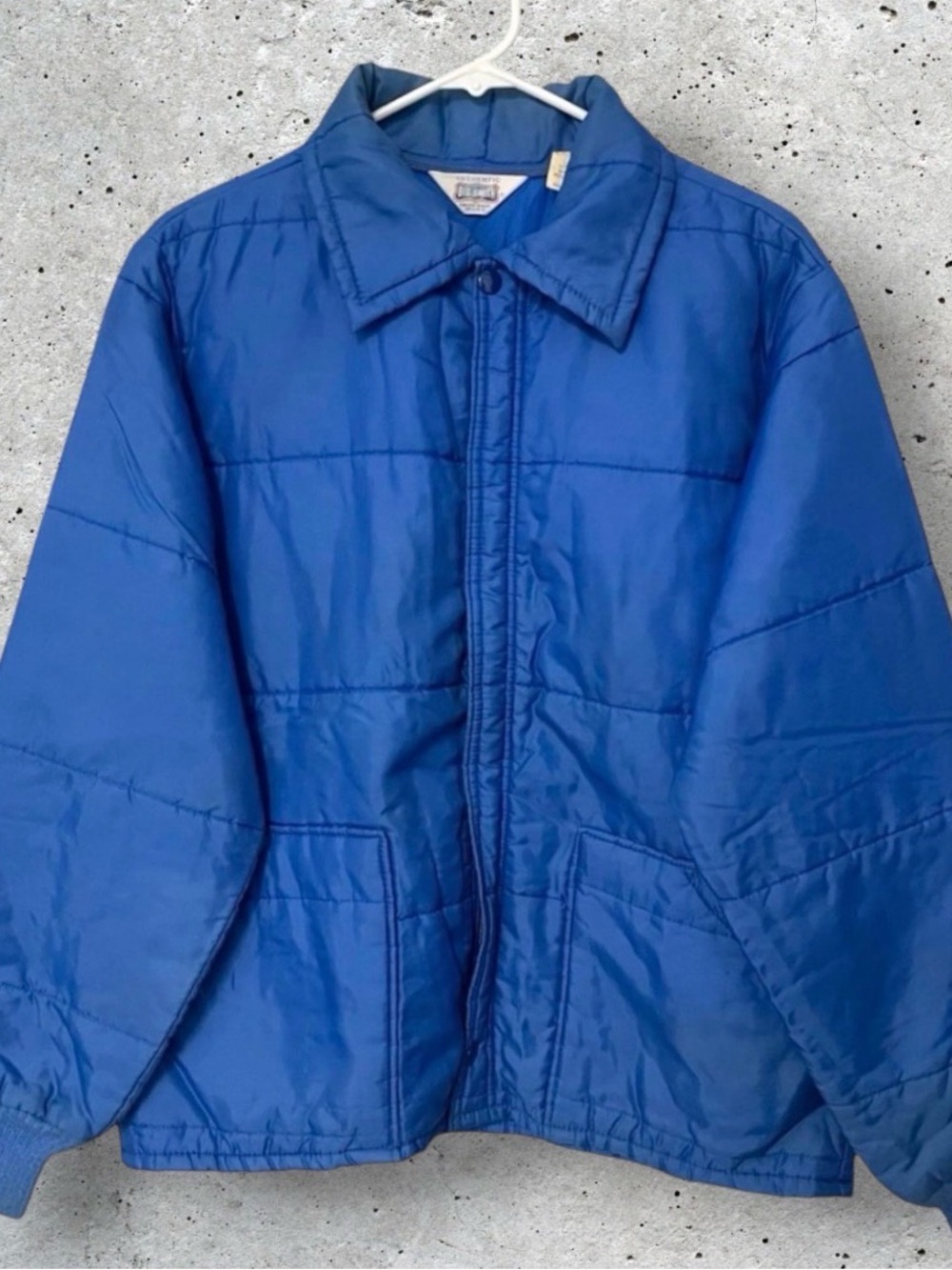 Vintage 1950s-60s Big Smith Union Made Blue Puffer Jacket // L